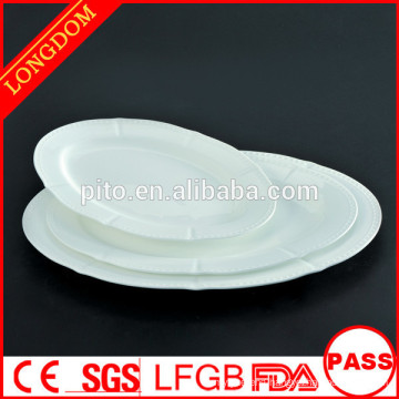 2015 New Design High Quality Oval Designed Hotel Restaurant Ceramic Fish Plate